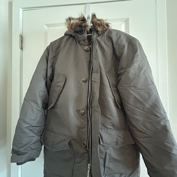 Mens / Women's Heavy Duty Insulated Coat • Large • Grey • - Picture 5 of 9